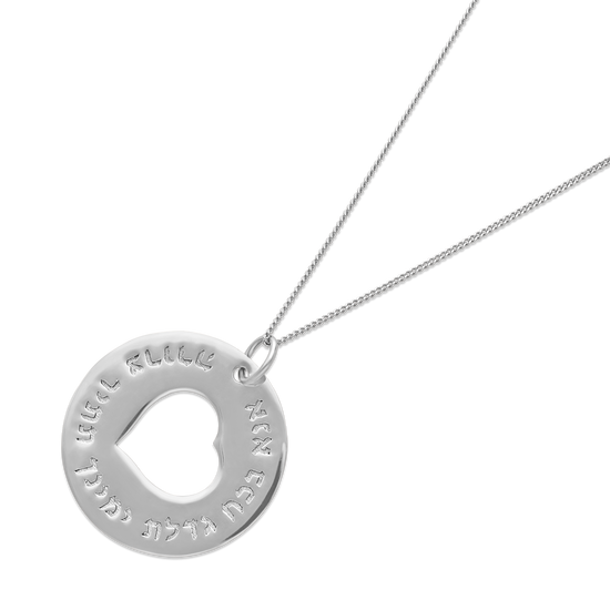 Heart of Israel Necklace - Silver (7243737104534)