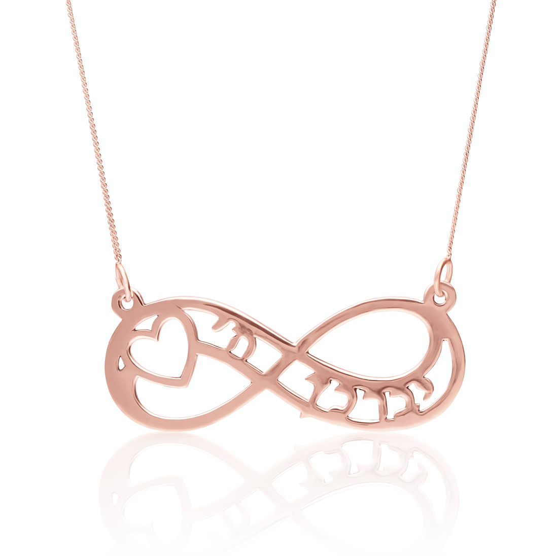 Infinity Blessing Necklace (Rose Gold plated) (7243657019542)