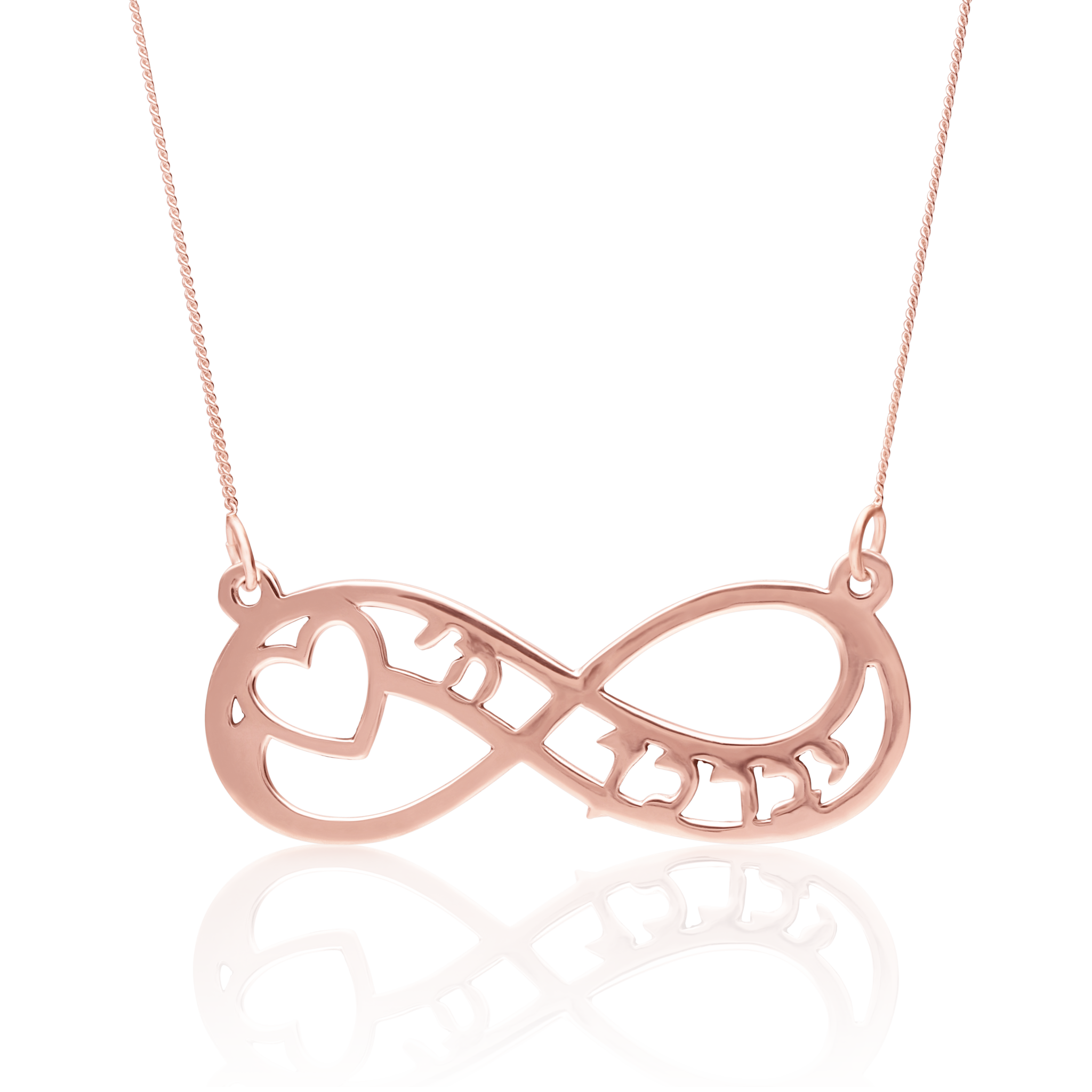 Infinity Blessing Necklace (Rose Gold plated) (7243657019542)