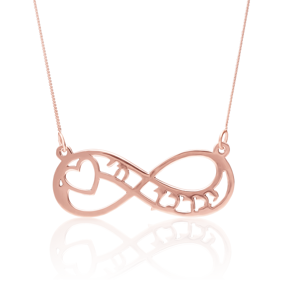 Infinity Blessing Necklace (Rose Gold plated) (7243657019542)