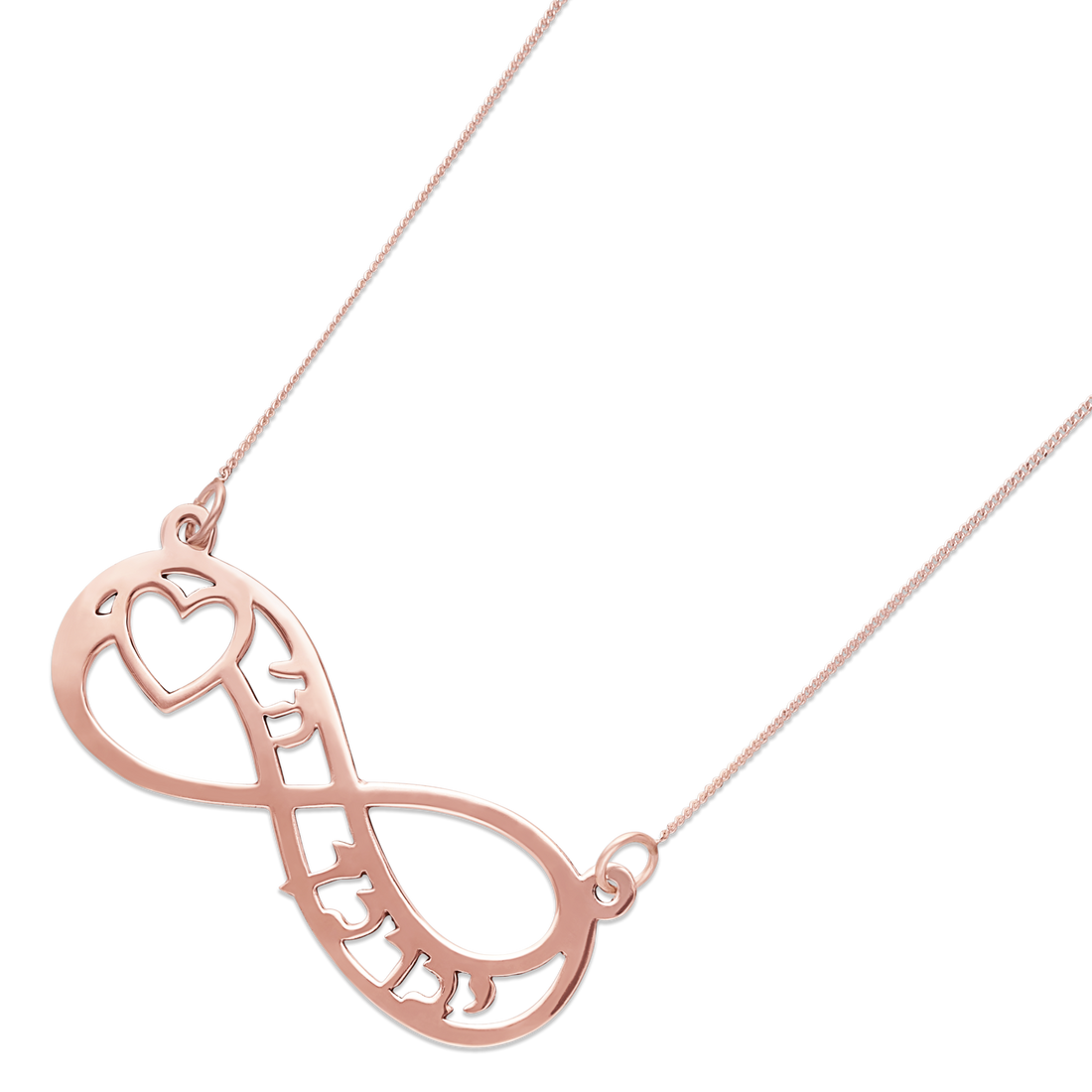 Infinity Blessing Necklace (Rose Gold plated) (7243657019542)