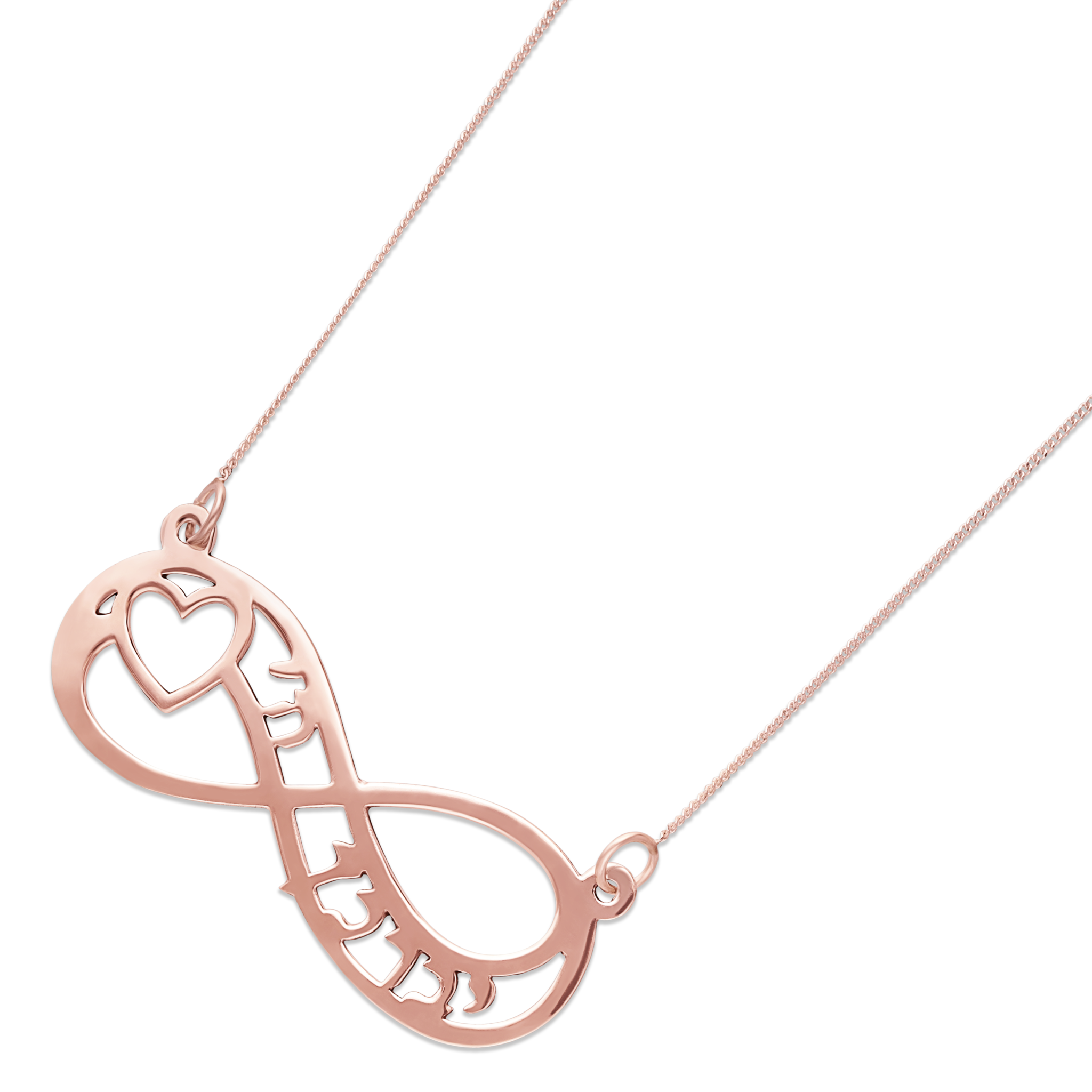 Infinity Blessing Necklace (Rose Gold plated) (7243657019542)