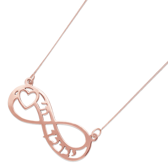 Infinity Blessing Necklace (Rose Gold plated) (7243657019542)