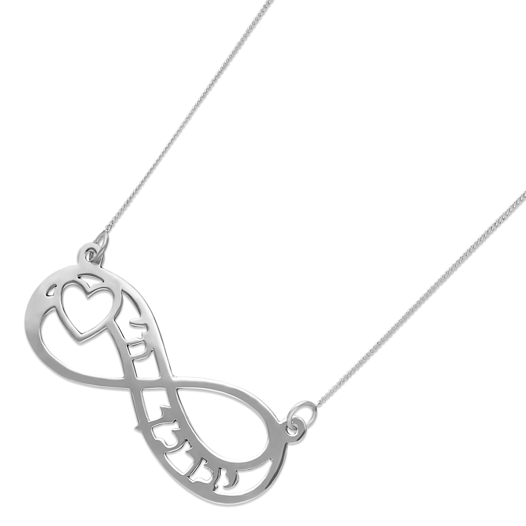 Infinity Blessing Necklace (Sterling Silver) (7243657085078)