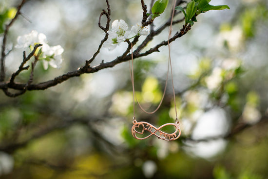 Infinity Blessing Necklace (Rose Gold plated) (7243657019542)